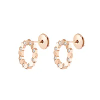 Boucles d'oreilles Bee de Chaumet, or rose et diamants