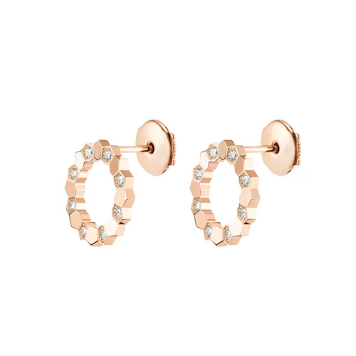 Boucles d'oreilles Bee de Chaumet, or rose et diamants - CHAUMET