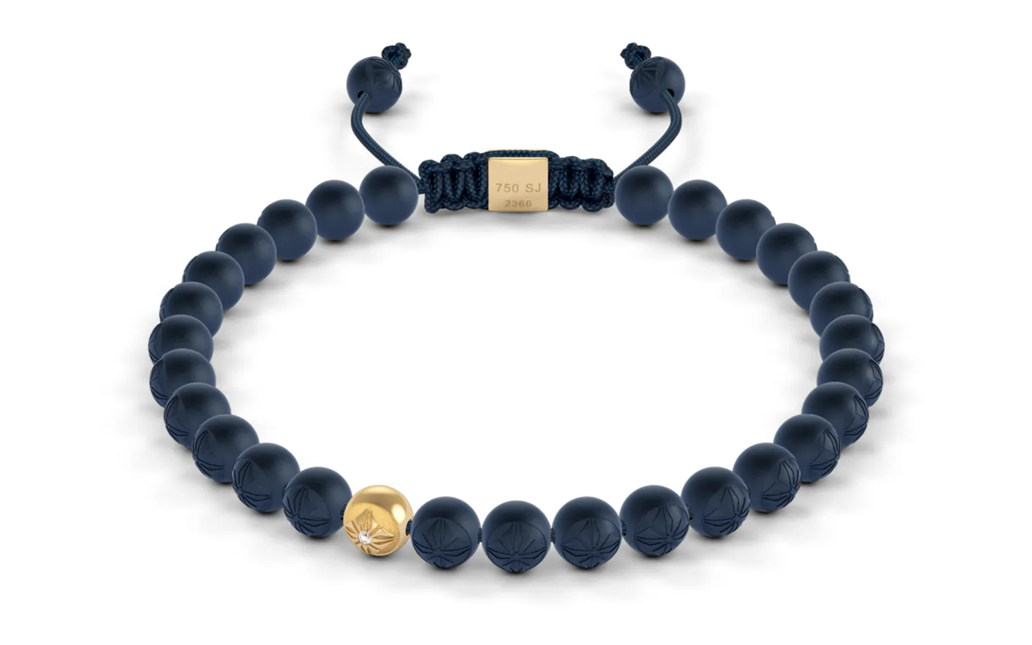 Bracelet BEADED NON-BRAIDED 6mm cordon bleu XL