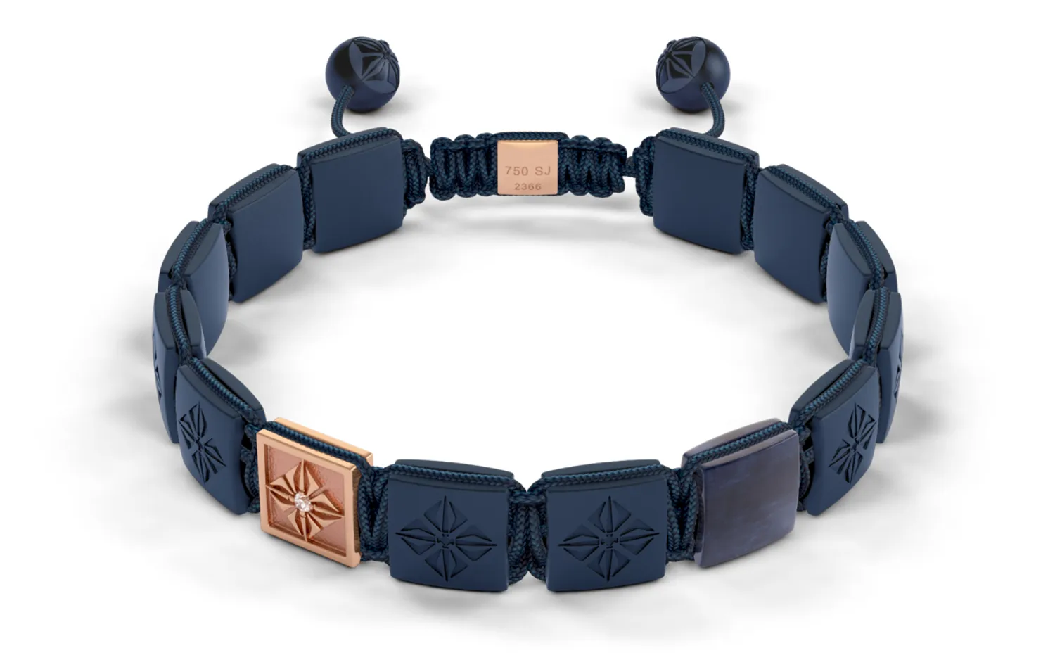 Bracelet LOCK 10mm cordon bleu XL