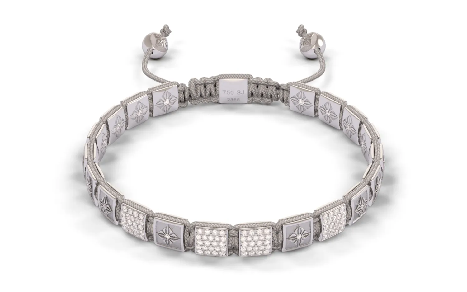 Bracelet LOCK 6mm cordon argenté M