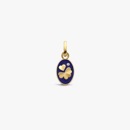 Pendentif TREFLE 1 Diamant Bleu marine 10mm - ARTHUS BERTRAND